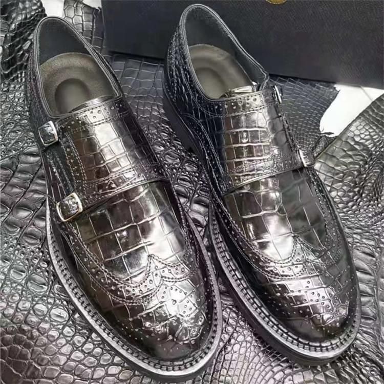 秾福稀有皮高端男鞋定制#8062