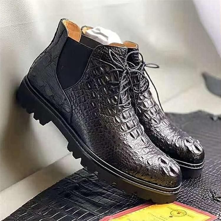 秾福稀有皮高端男鞋定制#8003