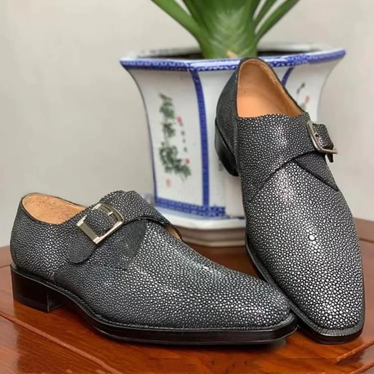 秾福稀有皮高端男鞋定制#8059