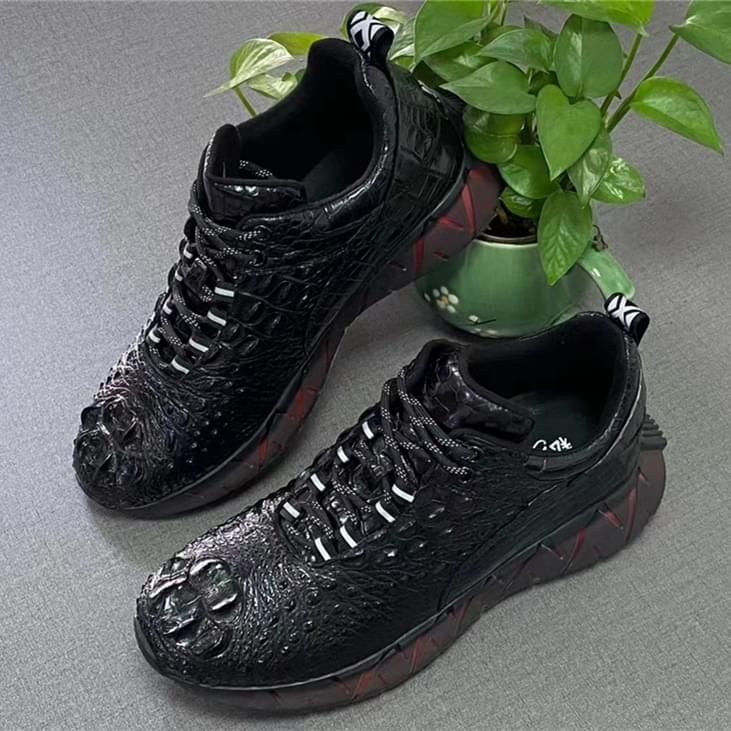 秾福稀有皮高端男鞋定制#8008