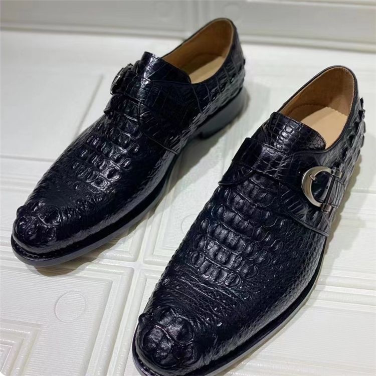 秾福稀有皮高端男鞋定制#8009