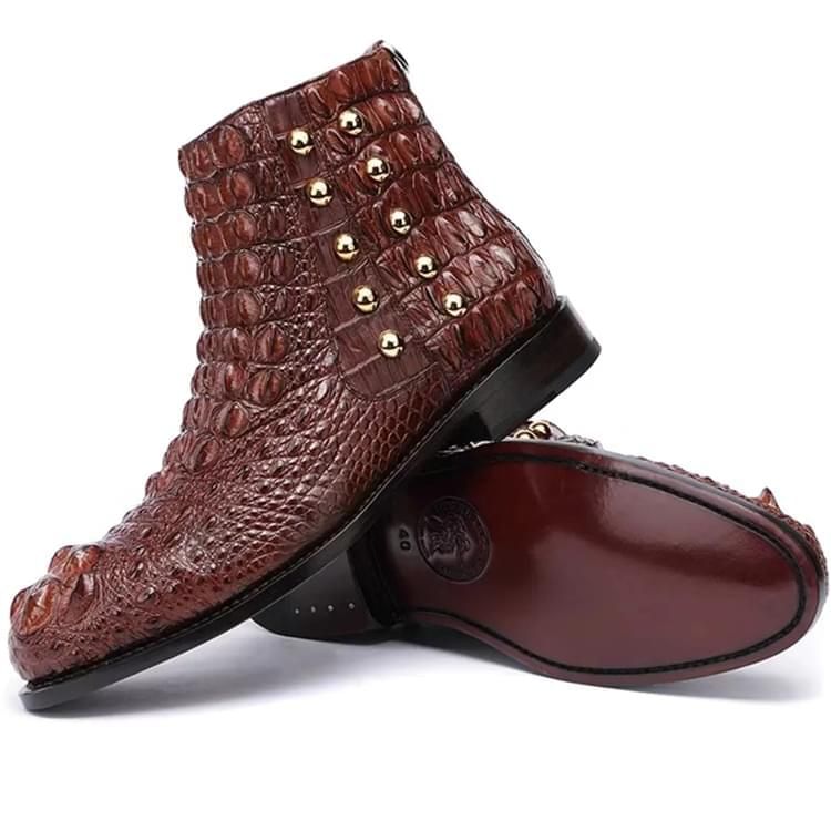 秾福稀有皮高端男鞋定制#8011