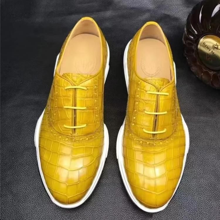 秾福稀有皮高端男鞋定制#8034