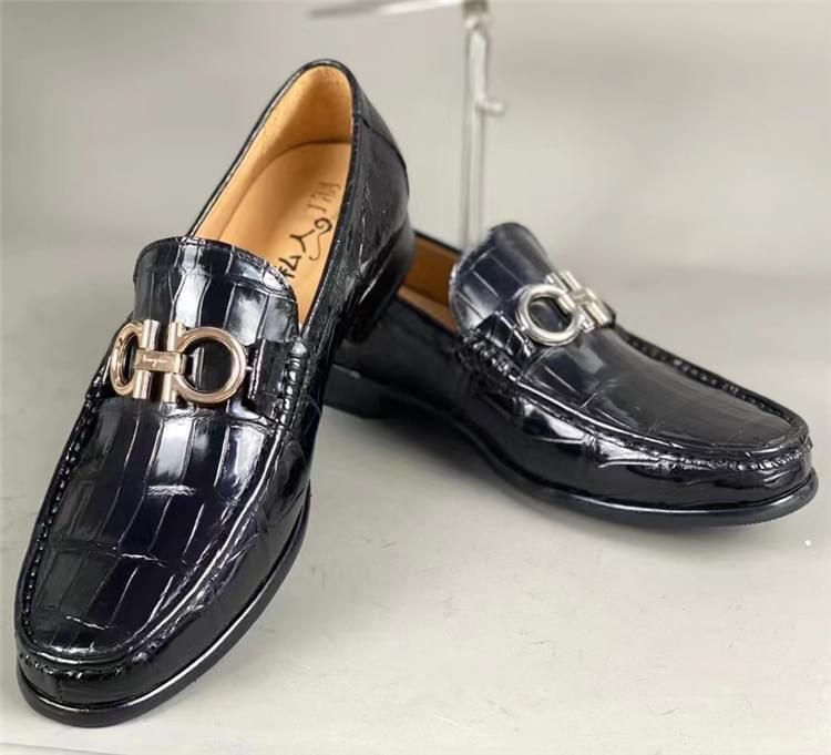 秾福稀有皮高端男鞋定制#8053