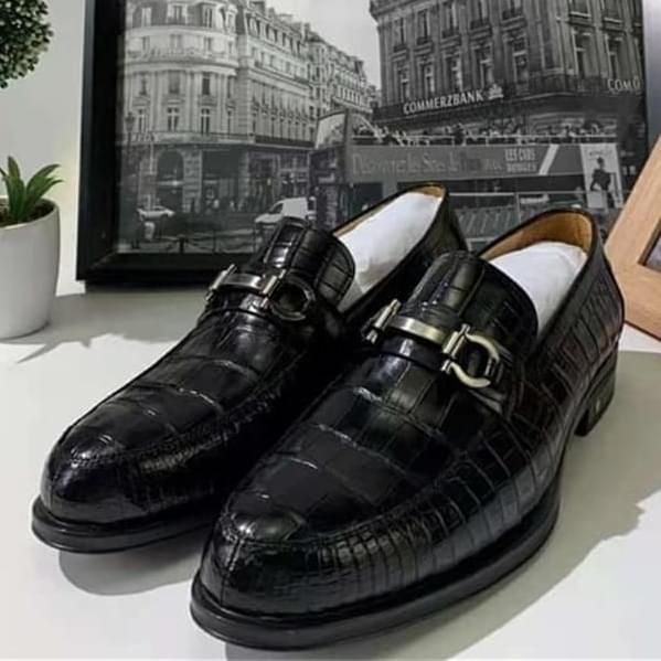 秾福稀有皮高端男鞋定制#8056