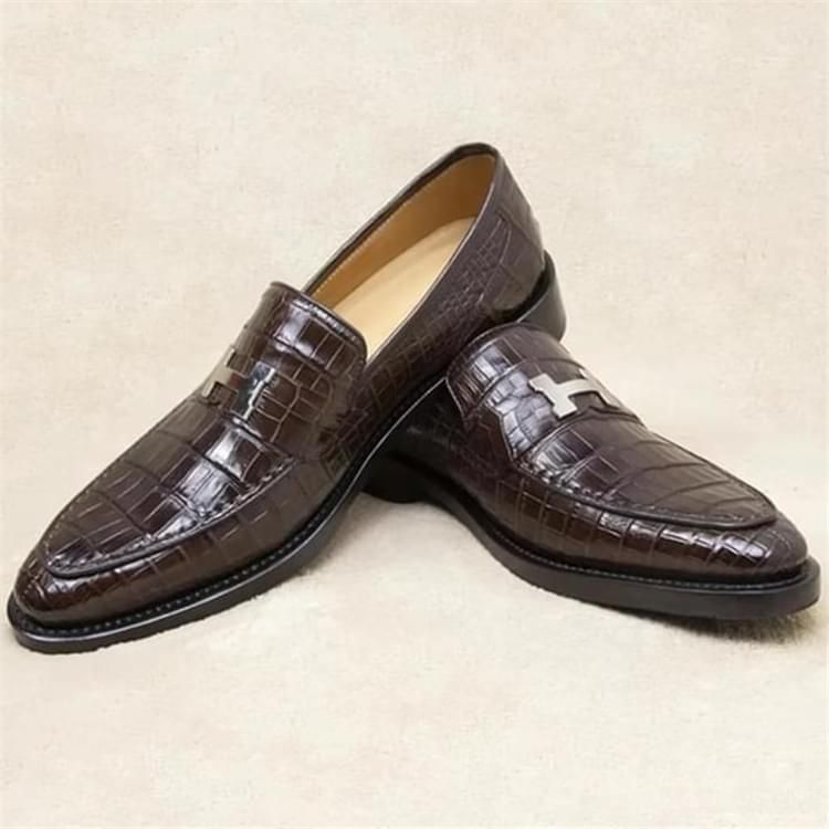 秾福稀有皮高端男鞋定制#8052