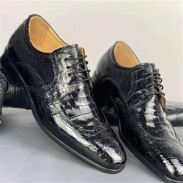 秾福稀有皮高端男鞋定制#8066