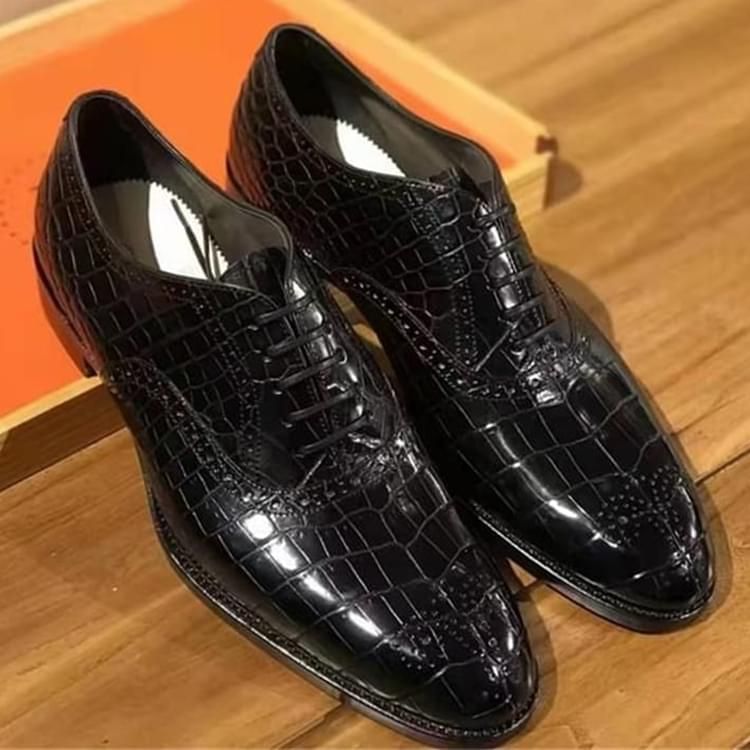 秾福稀有皮高端男鞋定制#8067