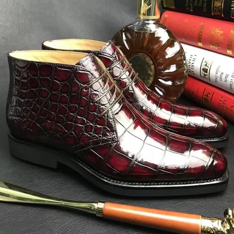 秾福稀有皮高端男鞋定制#8072