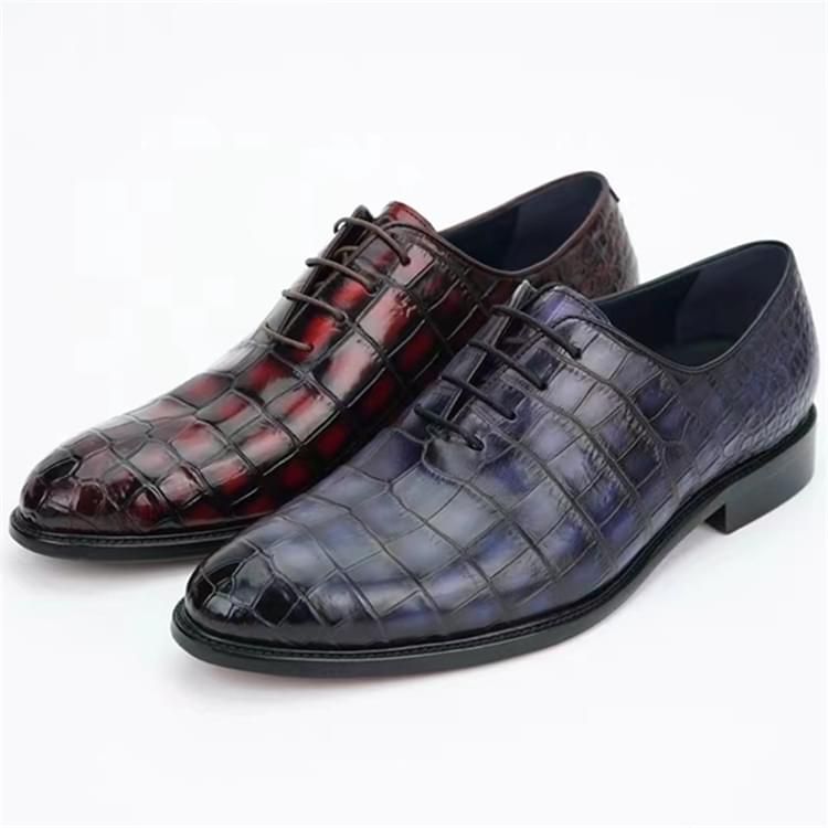 秾福稀有皮高端男鞋定制#8084