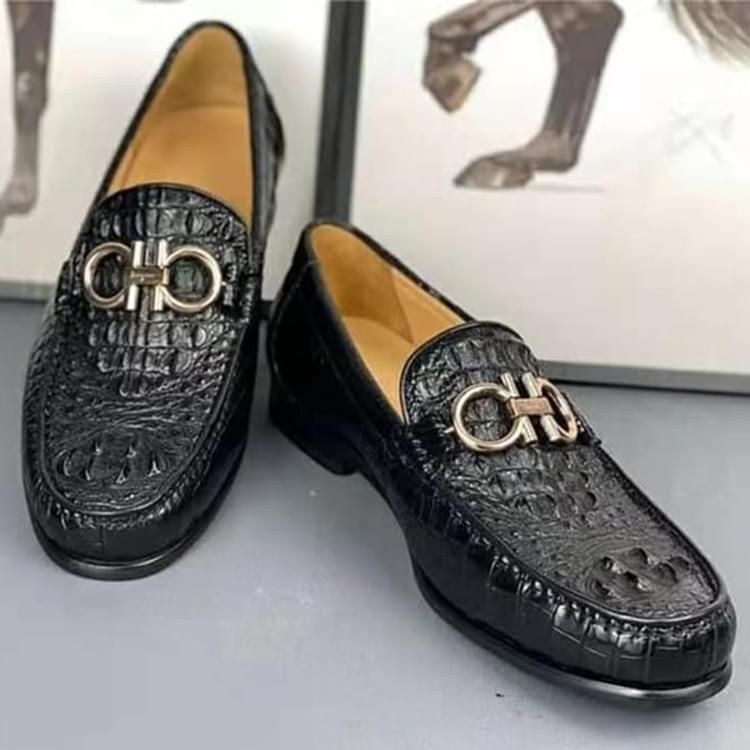 秾福稀有皮高端男鞋定制#8006