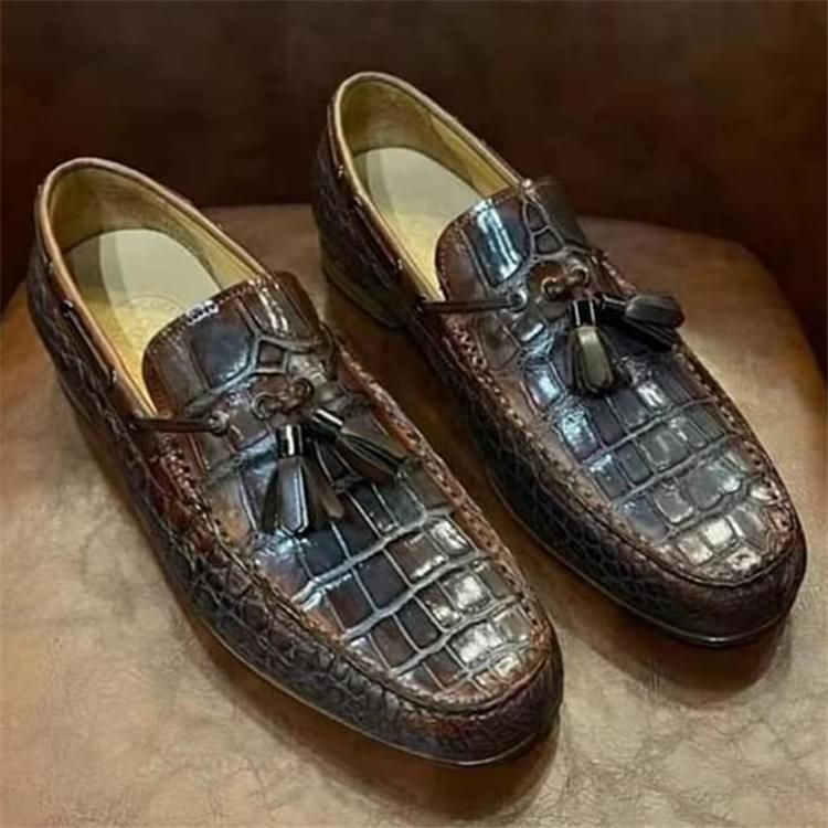 秾福稀有皮高端男鞋定制#8051