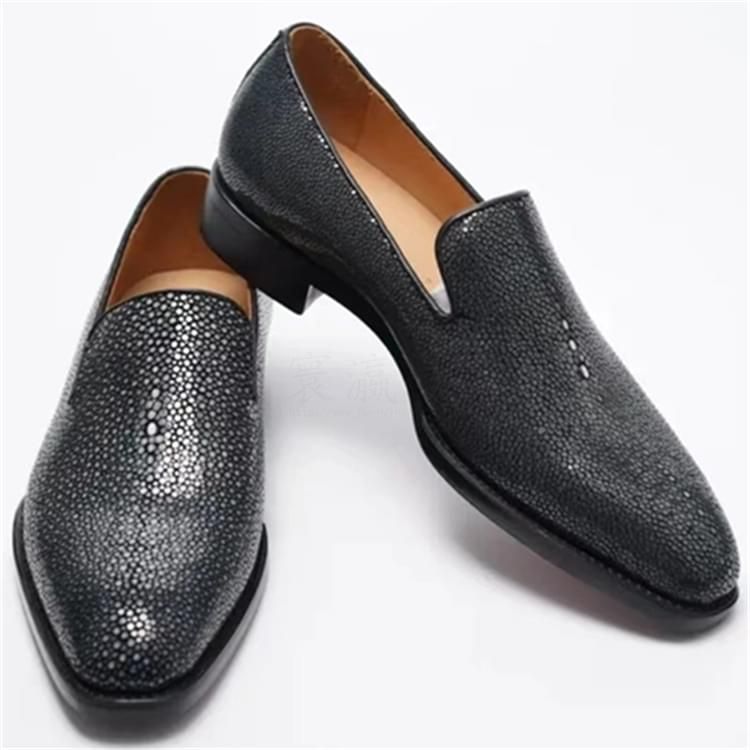 秾福稀有皮高端男鞋定制#8058