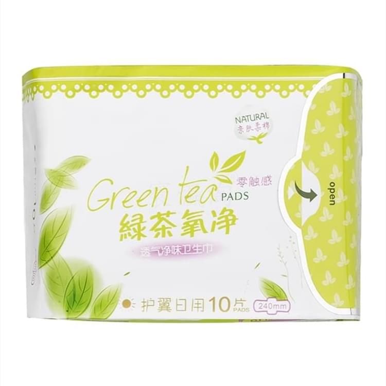 綠茶氧凈透氣凈味-零觸感護(hù)翼日用衛(wèi)生巾