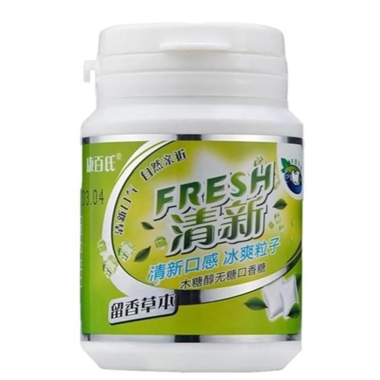 康百氏木糖醇無糖口香糖-清新留香草本（蒜你狠）